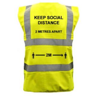 Blackrock High Visibility Social Distance Waistcoat Yellow Large