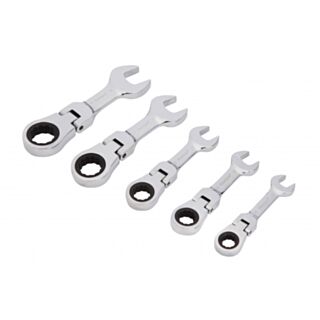 BlueSpot Flexible Stubby Ratchet Spanner 10mm To 19mm 5pce Set