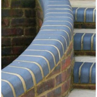 Blue Double Bullnosed Solid Engineering Brick BN.2.2 65mm