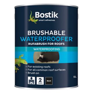 Bostik Brushable Waterproofer Rufabrush For Roofs Black 5ltr