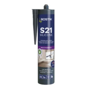 Bostik S21 Multipurpose Low Modulus Acetoxy Silicone Sealant White 310ml