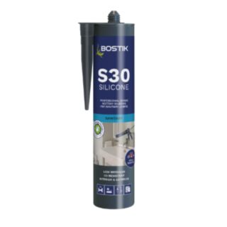 Bostik S30 Low Modulus Acetoxy Sanitary Silicone Sealant Grey 310ml