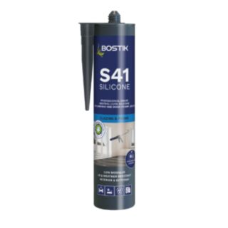 Bostik S41 Neutral Cure Low Modulus Acetoxy Window & Door Frame Silicone Clear 310ml