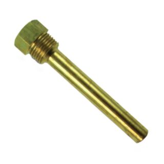 Brannan 100mm Pocket For Dial Thermometer Brass Female BSP 3/8 x Male BSP ½”