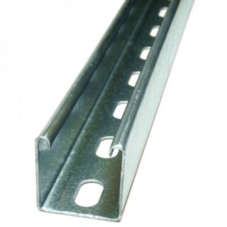 Unistrut Channel Slotted Galvanised 41x21x2.5mm x 3mtr