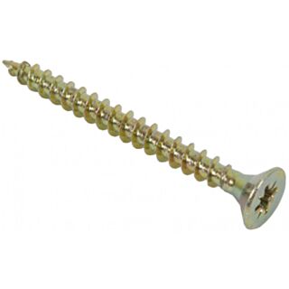 Chipboard Screws Yellow & Zinc 5.0x50mm 200pk
