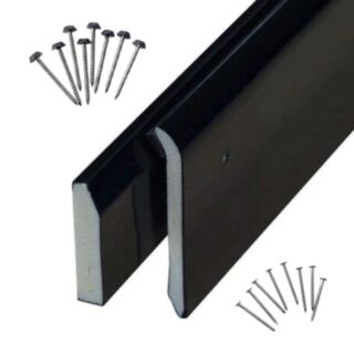 ClassicBond Sure Edge Standard Gutter Trim With Kit PVC Black 2500mm