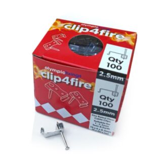 Clip4Fire Fire Rated Steel Cable Clips 1mm To 2.5mm 100pk