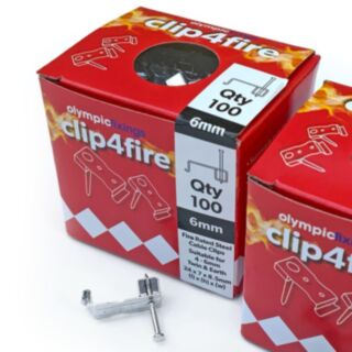 Clip4Fire Fire Rated Steel Cable Clips 4mm To 6mm 100pk