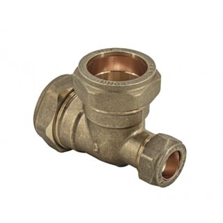 Compression Reducing Tee Brass 22x15x22mm