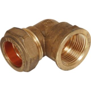 Compression To Female Iron 90° Elbow Brass 22mm x 1