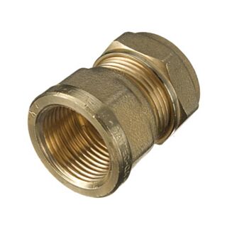 Compression To Female Iron Coupler Brass 22mm x ½