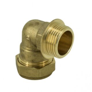 Compression To Male Iron 90° Elbow Brass 15mm x ¾