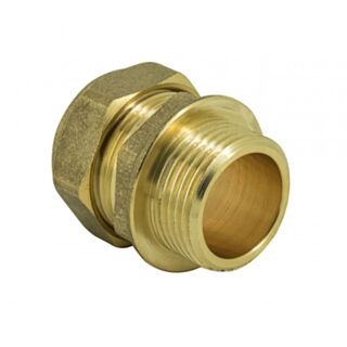 Compression To Male Iron Coupler Brass 15mm x ½