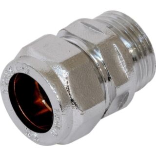Compression To Male Iron Coupler Chrome 15mm x ½