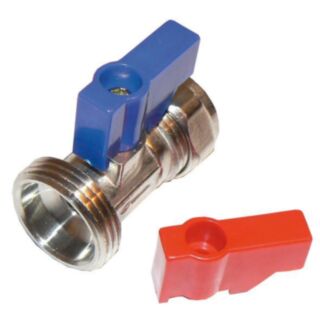 Compression Washing Machine Straight Valve Chrome 15mm x ¾