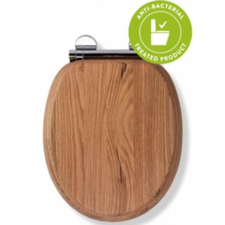 Rutland Flexi-Fix™ Toilet Seat Soft Close Solid Oak