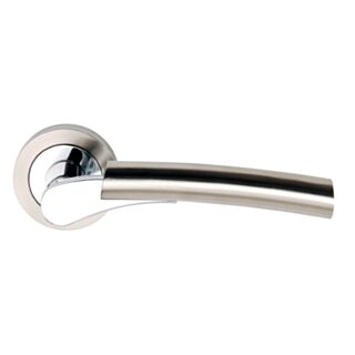 Dale Ultimo Passage Lever On Round Rose Satin Nickel / Polished Chrome