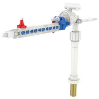 Dudley Beta+ Telescopic Bottom Inlet Brass Tail Valve Part 3 Ball With Back Plate Adjustable & Swivel Arm