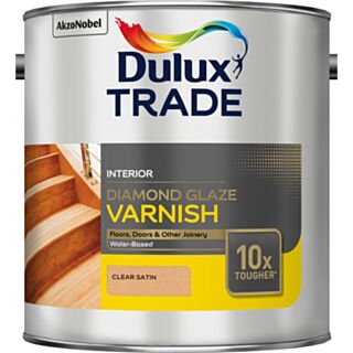 Dulux Trade Diamond Glaze Varnish Clear Satin 2.5ltr