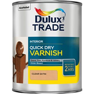 Dulux Trade Quick Dry Varnish Clear Satin 1ltr
