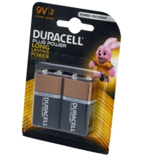 Duracell Plus 100% Batteries 9V 2pk