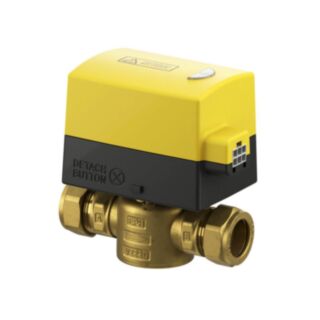 EPH Two Port Compression Motorised Valve With Detachable Actuator 22mm