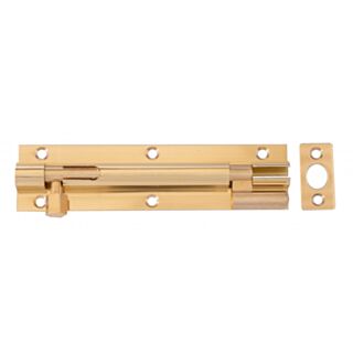 Eclipse Necked Barrel Bolt Heavy Duty Polished Brass 152x38mm