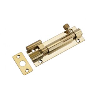 Eclipse Necked Barrel Bolt Polished Brass 76x25mm