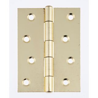 Eclipse Butt Hinge Fixed Pin Electro Brass 100mm 3pk