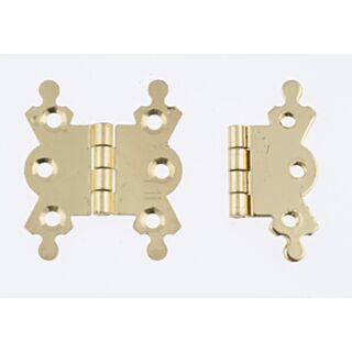 Eclipse Butterfly Cabinet Hinge Electro Brass 40mm 2pk