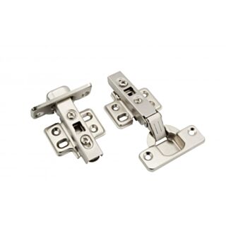 Eclipse Cabinet Hinge Full Overlay Clip On Soft Close 105° Nickel 35mm 2pk