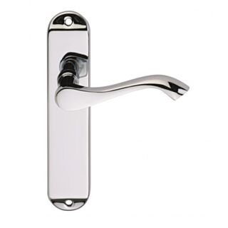 Eclipse Cadenza Lever Handle On Plate Bathroom Polished Chrome