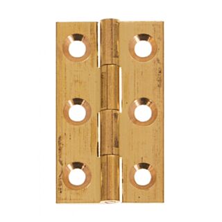 Eclipse Solid Drawn Plain Butt Hinge Self Colour Solid Brass 38x22mm 2pk