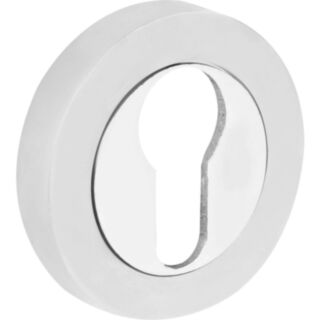 Eclipse Insignia Escutcheon Euro Profile Polished / Satin Chrome 2pk