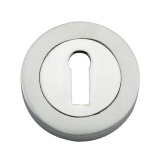 Eclipse Insignia Escutcheon Standard Keyway Polished / Satin Chrome 2pk