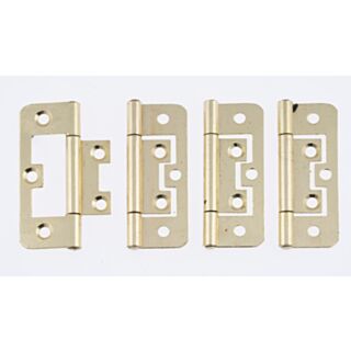 Eclipse Flush Butt Hinge Electro Brass 60mm 4pk