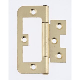 Eclipse Flush Butt Hinge Electro Brass 75mm 2pk