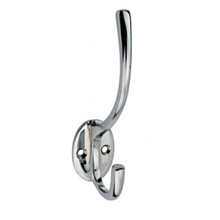 Eclipse Victorian Pattern Hat & Coat Hook Polished Chrome