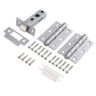 Eclipse Internal Door Hinge & Latch Pack Satin Chrome