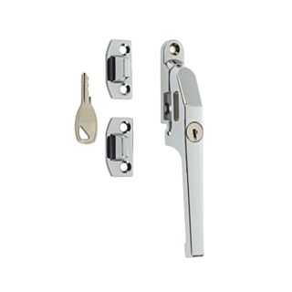 Eclipse Modern Pattern Lockable Casement Fastener Polished Chrome