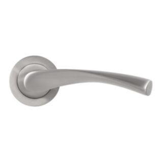 Eclipse Monza Lever Handle On Rose Satin Nickel
