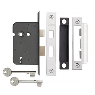 Eclipse 3 Lever Mortice Sashlock Nickel 76mm
