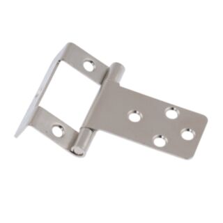 Eclipse Single Cranked Flush Butt Hinge  BZP 50mm 2pk