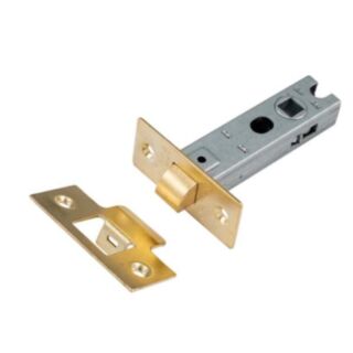 Eclipse Tubular Mortice Latch Polished Brass 76mm