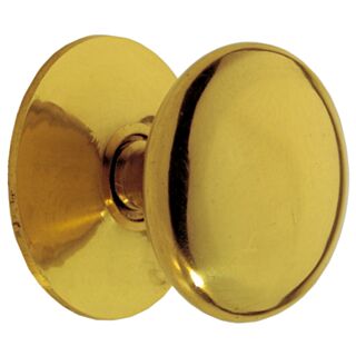 Eclipse Victorian Cupboard Knob Polished Brass 32mm 2pk