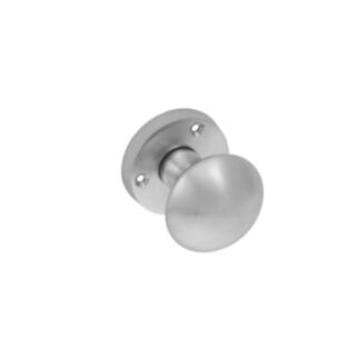 Eclipse Victorian Pattern Mortice Knob Satin Chrome 63mm