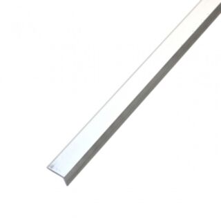 Edge Profile Unequal Sided Anodised Aluminium Silver 1.5x10x14mm x 1mtr