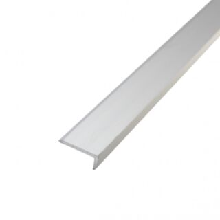 Edge Profile Unequal Sided Anodised Aluminium Silver 1.6x8x19.6mm x 1mtr