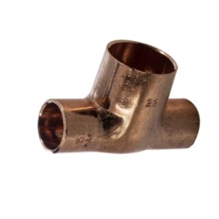 End Feed Reducing Tee Copper 15x15x22mm
